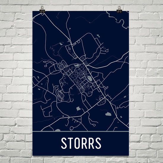 Storrs Map Storrs Art Storrs Print Storrs CT Poster Storrs - Etsy