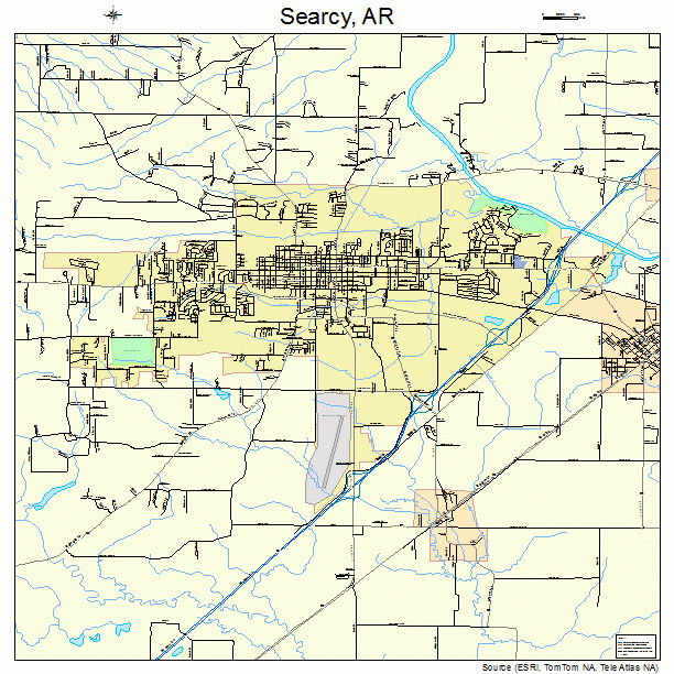 Searcy Arkansas Street Map 0563020